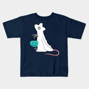 Ghost Mouse. Cute Halloween Design. Kids T-Shirt